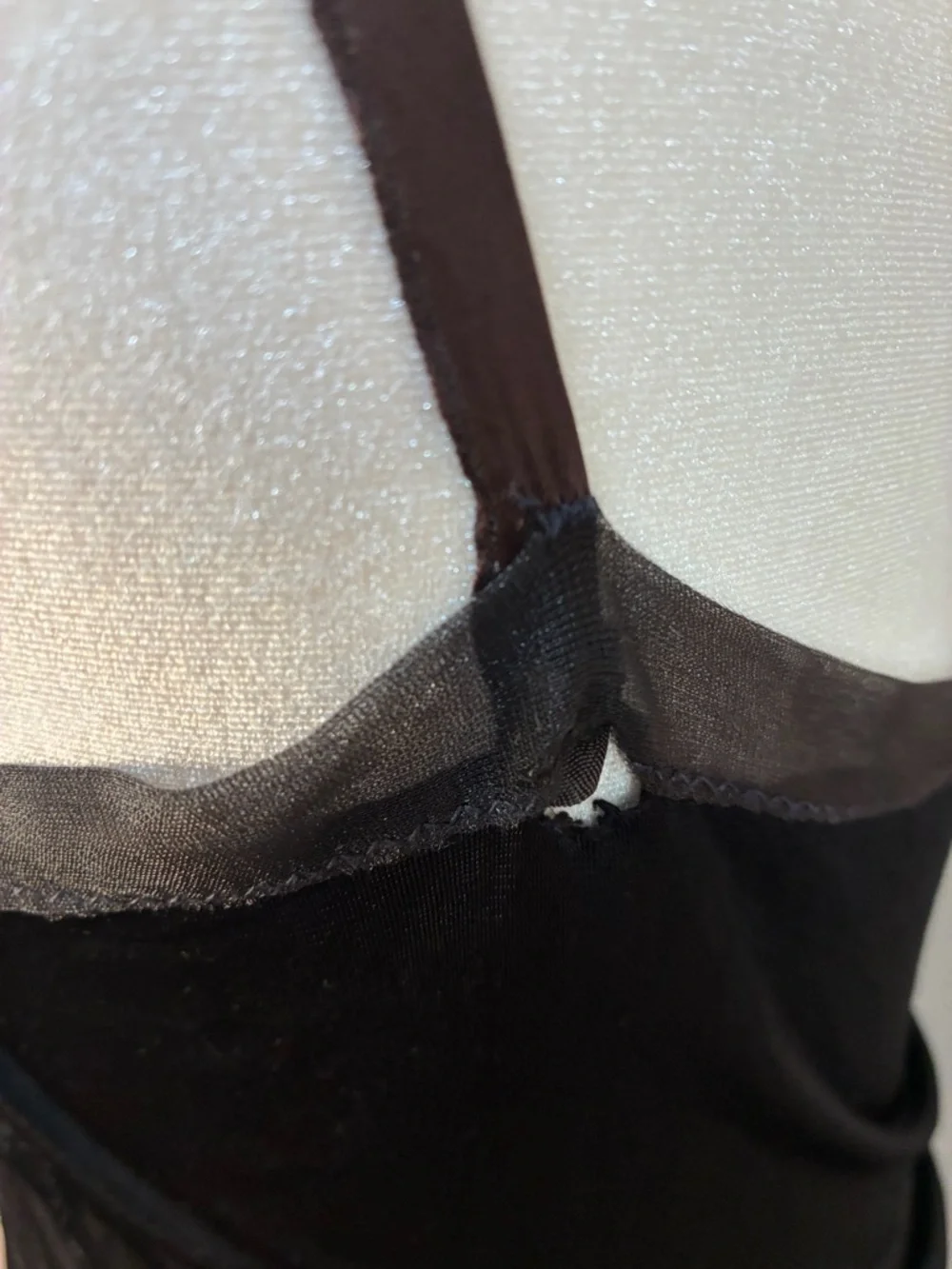 Vintage Unbranded Nylon Ribbon Rose Milkmaid Midi Dress Slip - Picture 8 of 12